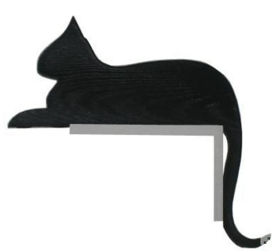Svart Katt Väggdekor i MDF