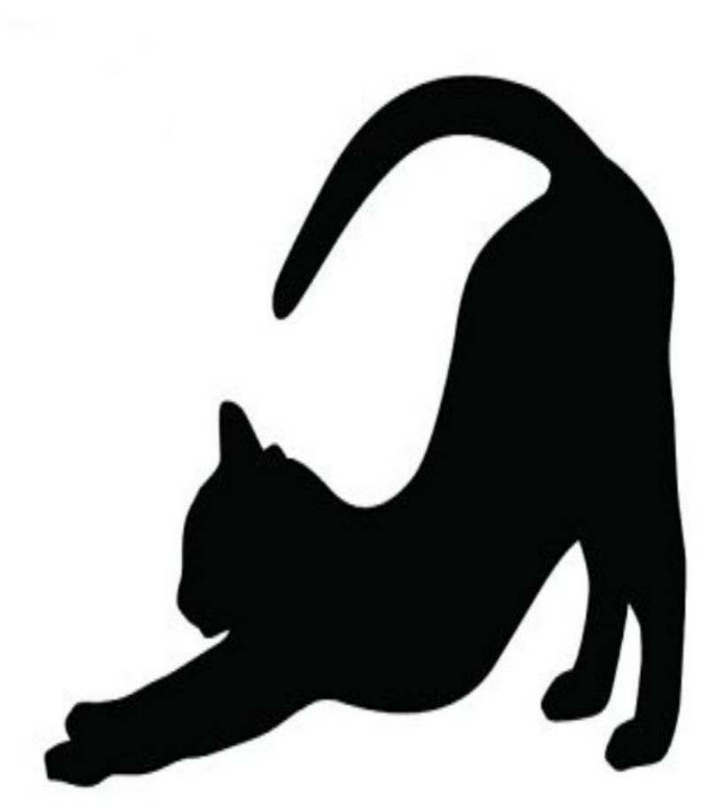 Svart Katt Väggdekor i MDF