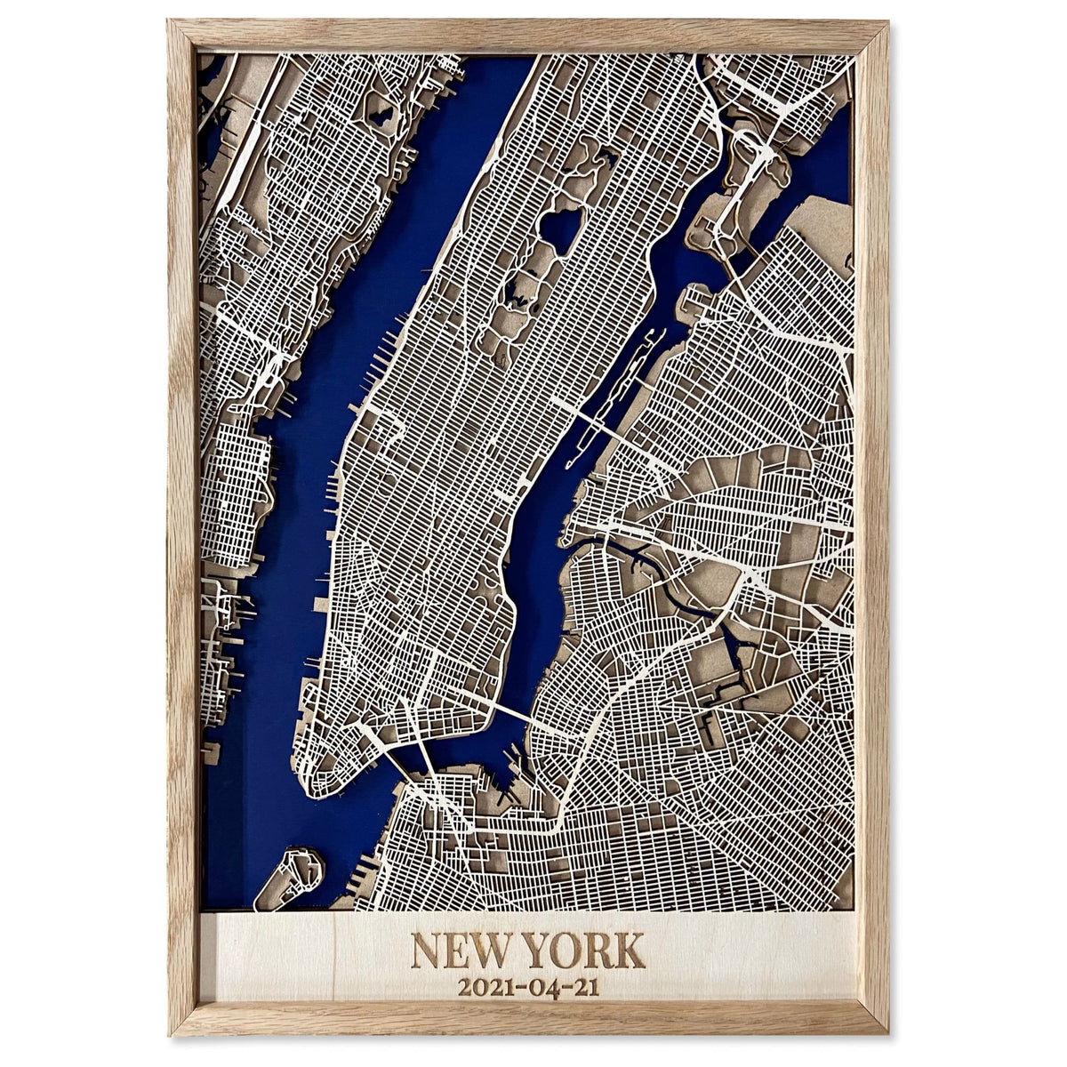New York Träkarta